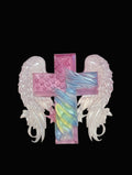 Translucent Angel Wing Cross w/Flag overlay