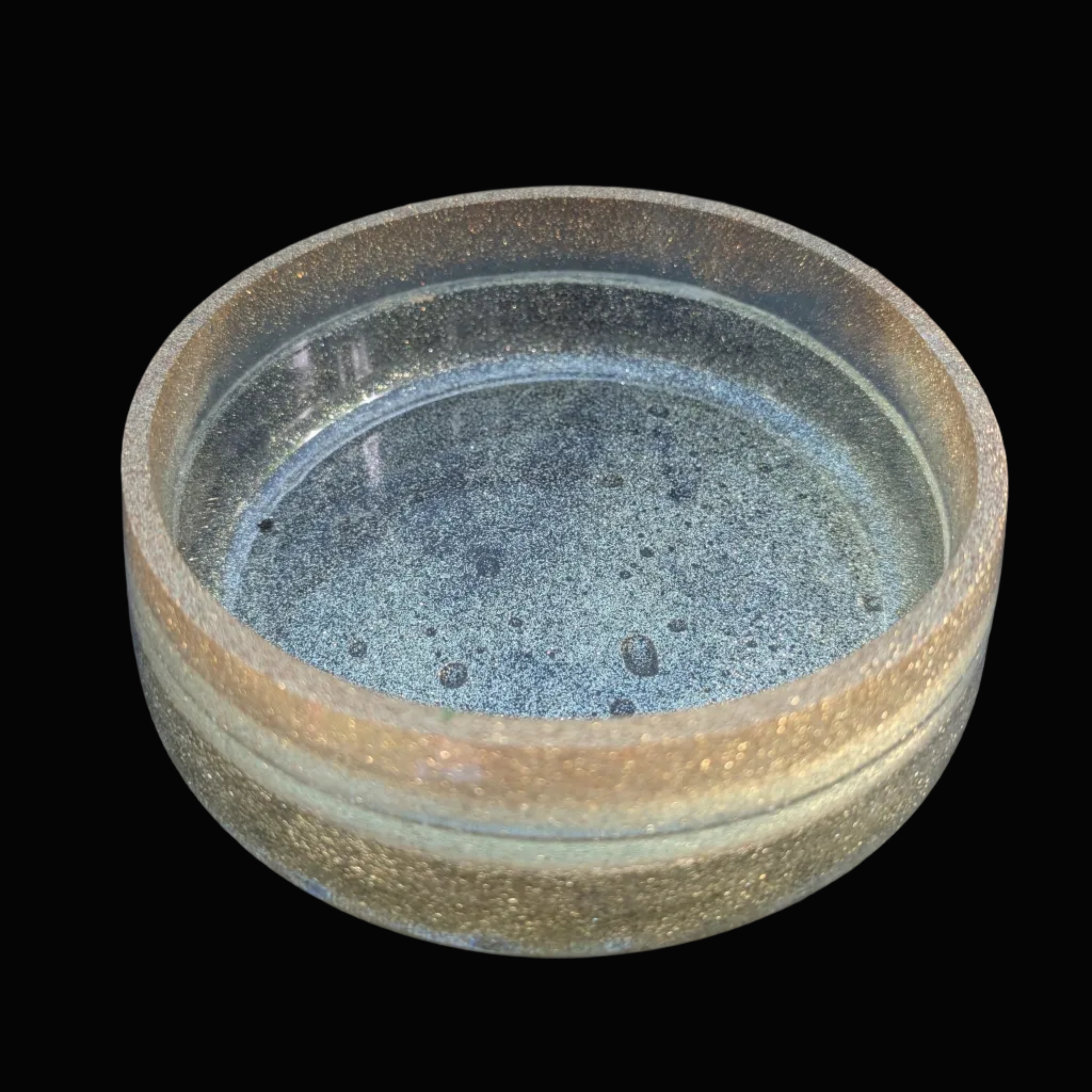 Gold glitter transparent bowl perfect for a table center piece !