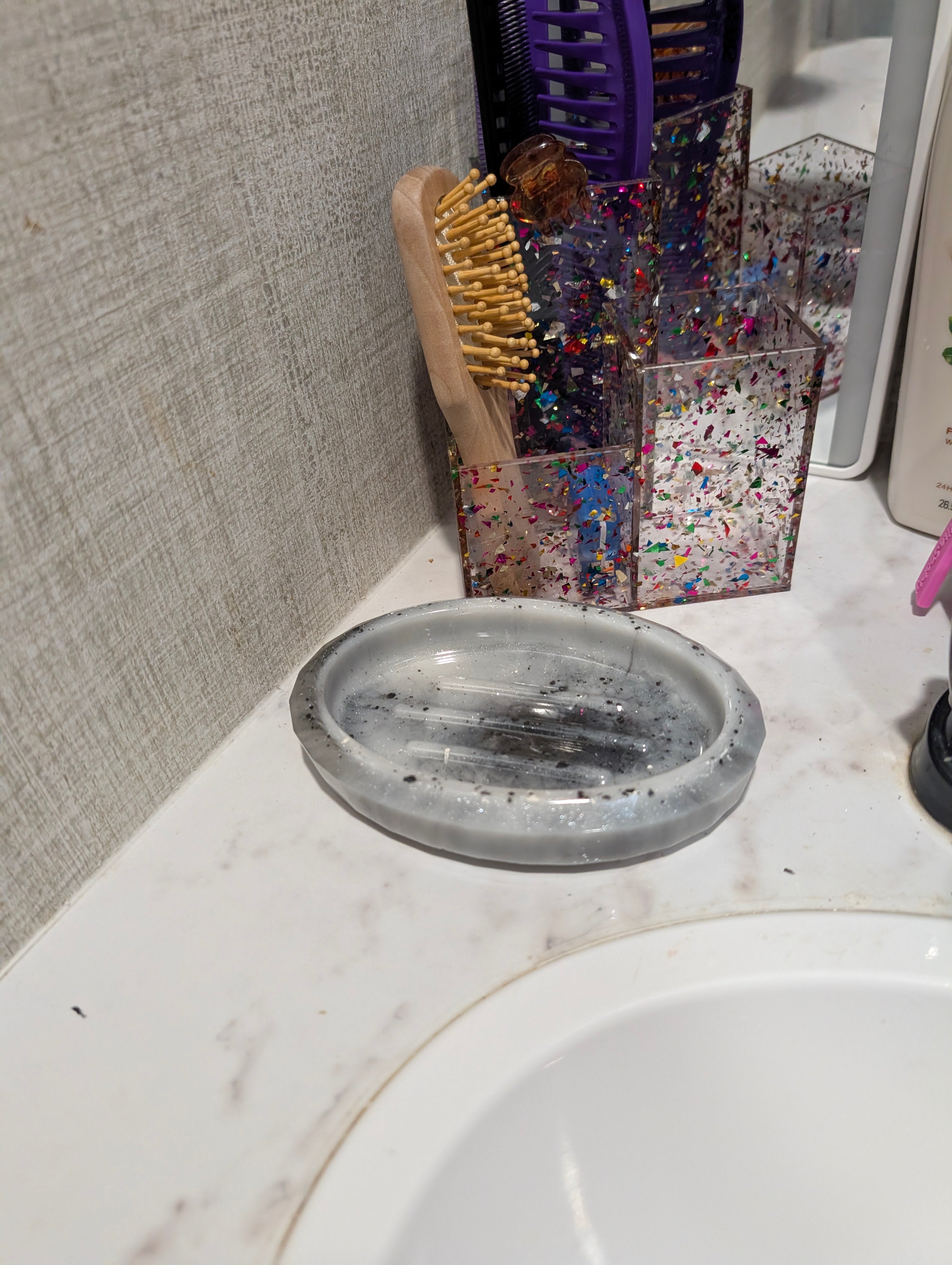Black & White Marble Soap Dish