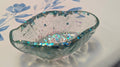 Handcrafted Translucent Green Decorative Resin Bowl with Confetti